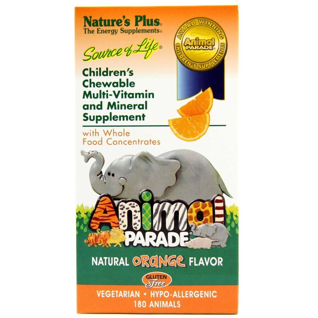 Nature's Plus Animal Parade® Multivitamínico Infantil 180 Comprimidos Mastigáveis
