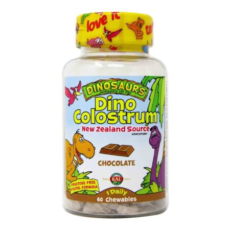 Kal, Dino Colostrum™ (Um ao Dia) - Sabor Chocolate - 60 Cápsulas Mastigáveis