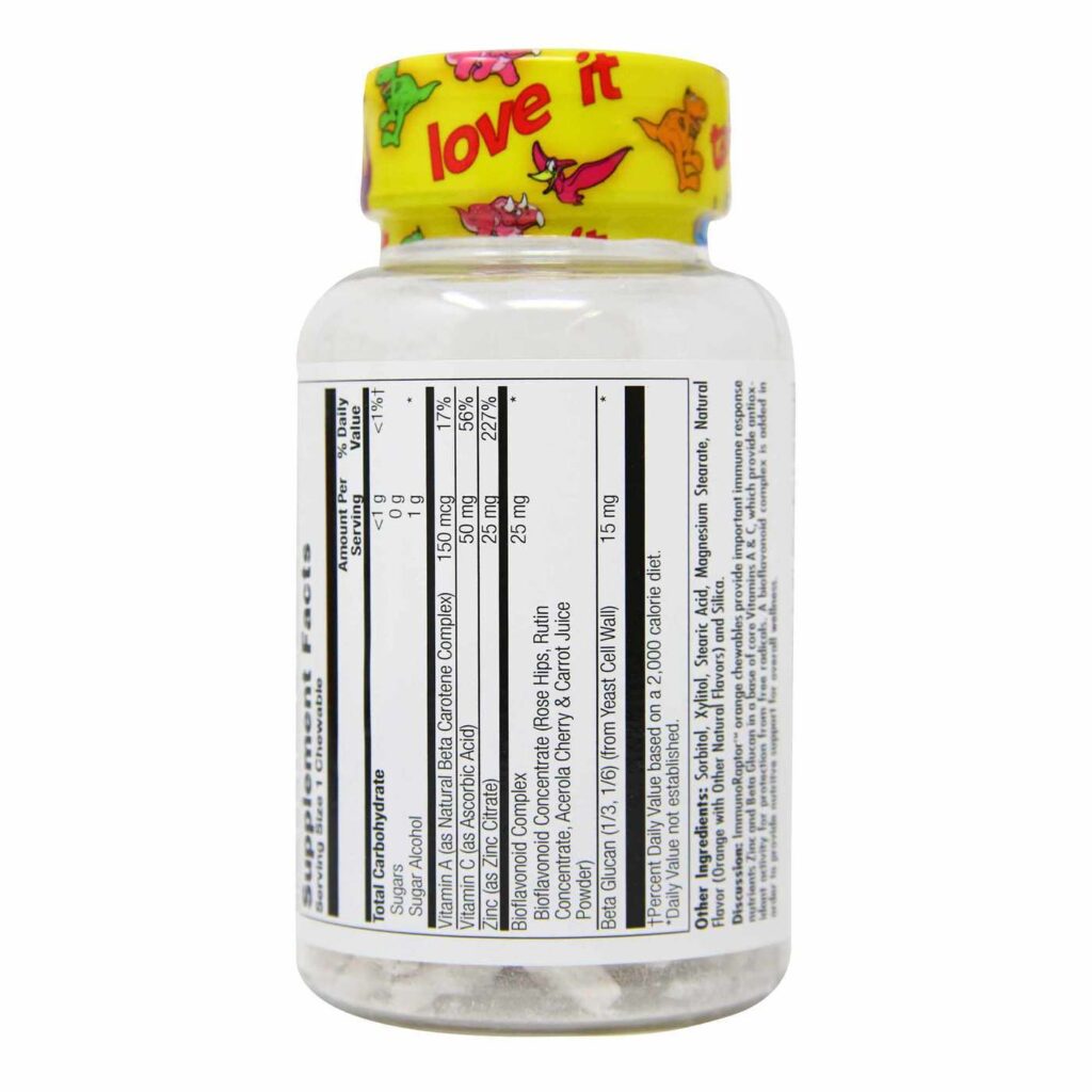 Kal ImmunoRaptor Laranja 60 Pastilhas Mastigáveis - Potencialize sua Imunidade - Imagem 3