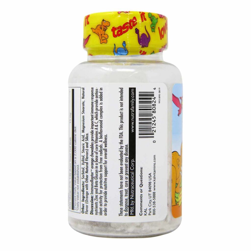 Kal ImmunoRaptor Laranja 60 Pastilhas Mastigáveis - Potencialize sua Imunidade - Imagem 4