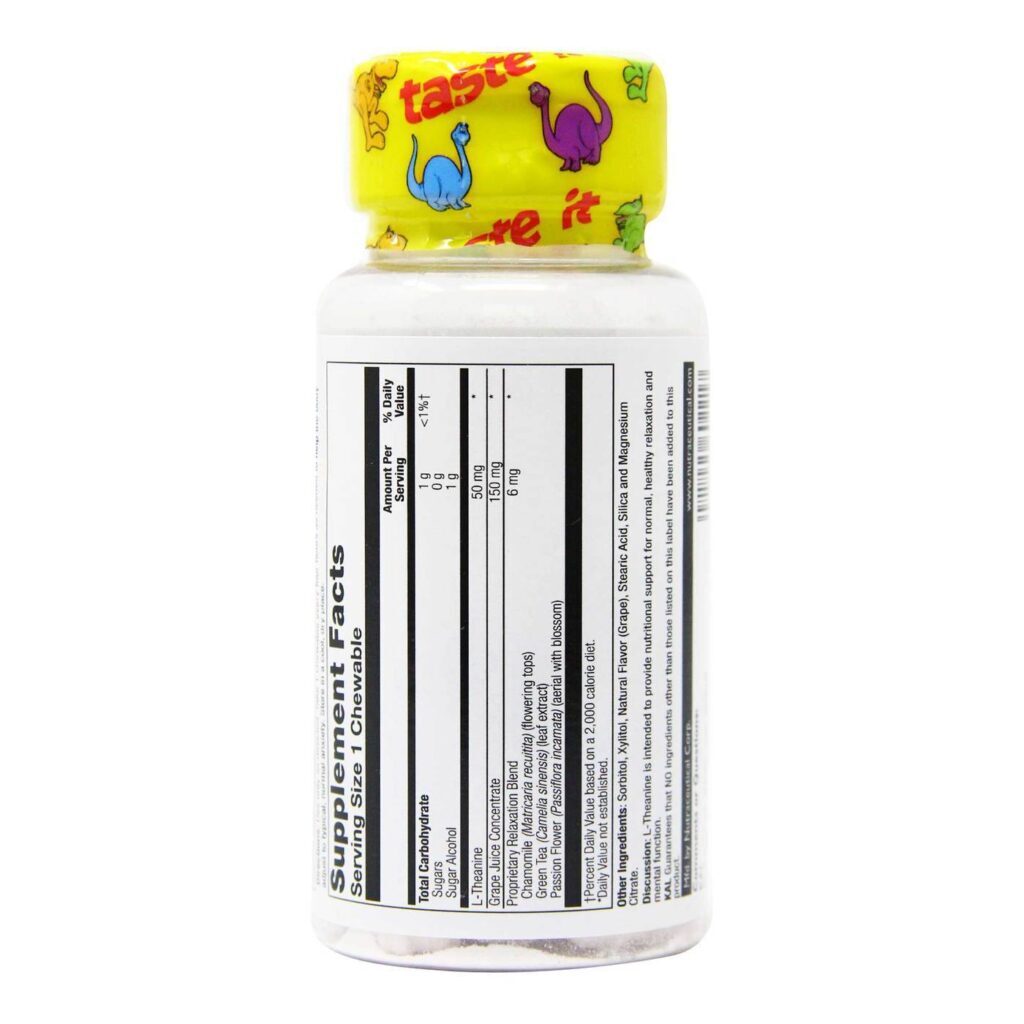 Kal Relax-a-Saurus Uva 30 Pastilhas Mastigáveis - Bem-Estar Natural - Imagem 3