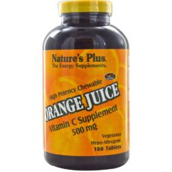 Nature's Plus Suco de Laranja C 500mg - 180 Tabletes: Vitamina C Potente para Imunidade e Vitalidade no Brasil