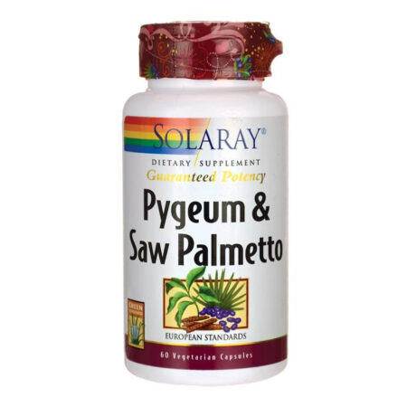 Solaray Pygeum e Saw Palmetto 60 Cápsulas Vegetarianas