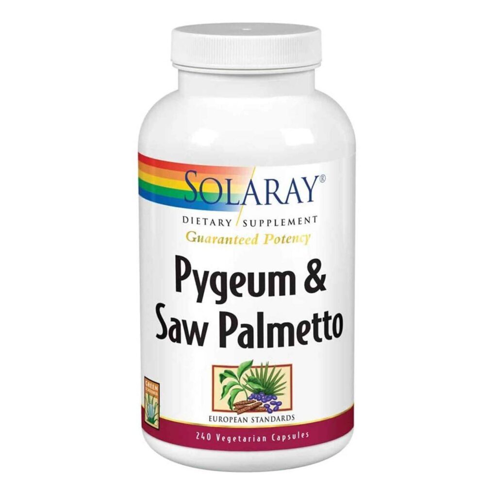 Solaray Pygeum e Saw Palmetto 240 Cápsulas Vegetarianas para Saúde Masculina