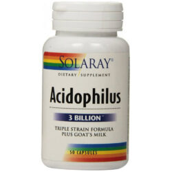 Solaray Leite de Cabra Acidophilus +3 Bilhões de UFC - 50 Cápsulas