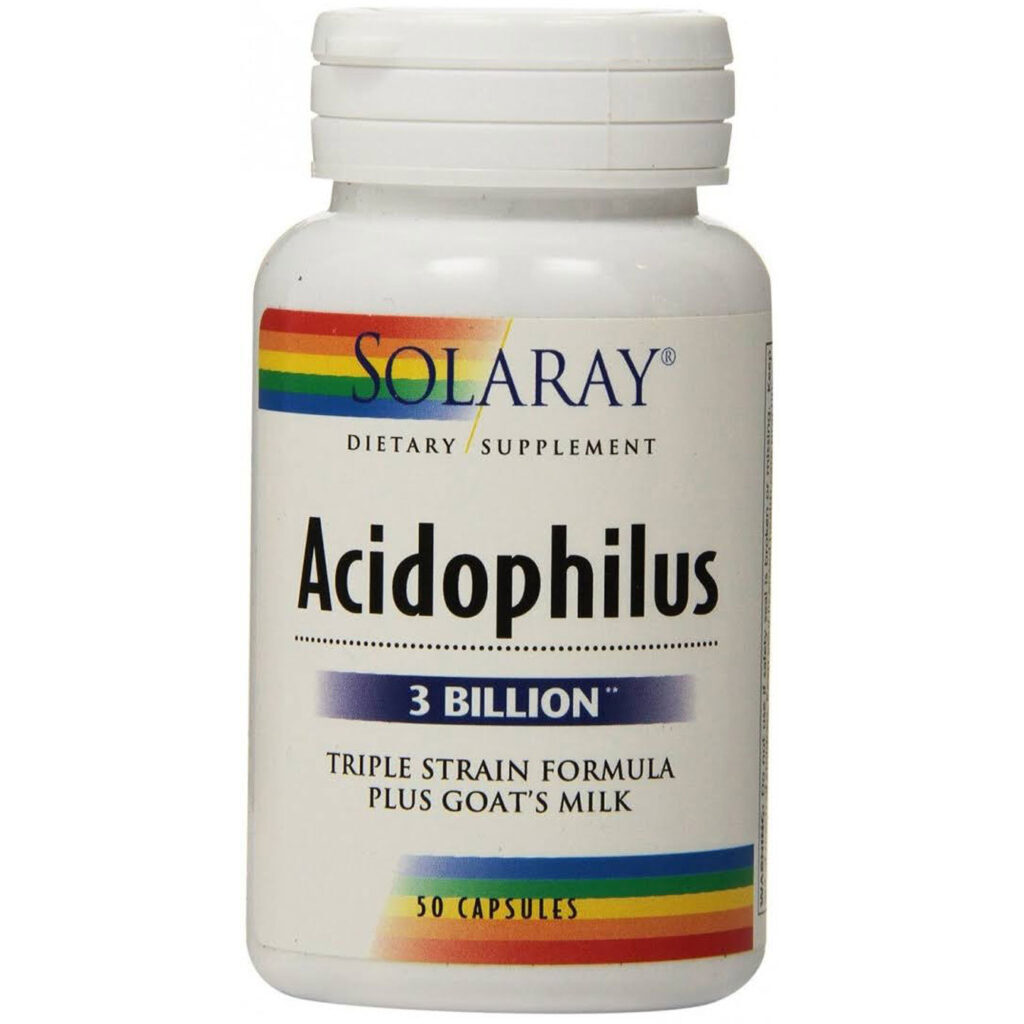 Solaray Leite de Cabra Acidophilus +3 Bilhões de UFC - 50 Cápsulas