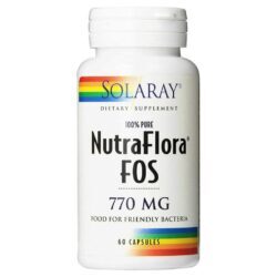 Solaray NutraFlora FOS 770 mg 60 Cápsulas: Saúde Intestinal Completa