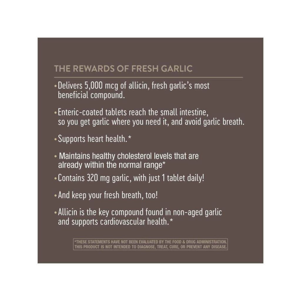 Garlinase® Alho Fresco Enzymatic Therapy - 100 Tabletes: Seu Aliado Natural para o Bem-Estar - Imagem 5