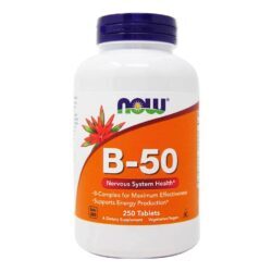 Now Foods Vitamina B-50 - 250 Tabletes: Essencial para Energia e Bem-Estar