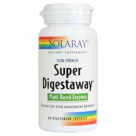 Solaray Super Digestaway Plant-Based Enzimas 60 Cápsulas Vegetarianas