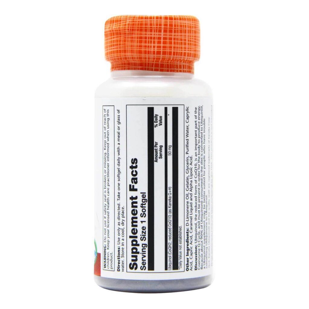 Solaray Ubiquinol CoQ-10 50 mg 30 Cápsulas: Potência e Vitalidade para Brasileiros - Imagem 2