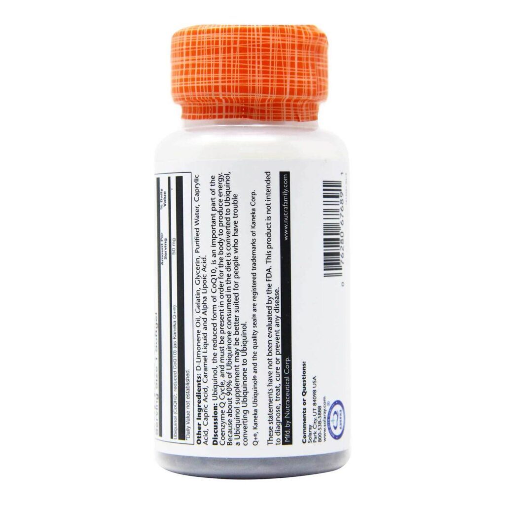 Solaray Ubiquinol CoQ-10 50 mg 30 Cápsulas: Potência e Vitalidade para Brasileiros - Imagem 3