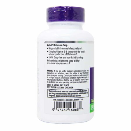 Natrol Melatonina 3 mg 240 Tabletes - Image 2