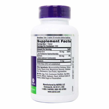 Natrol Melatonina 3mg 240 Tabletes: Sono Profundo e Repousante - Imagem 3