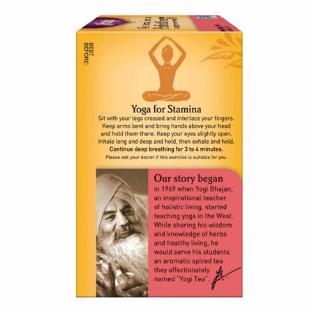 Yogi Tea Organic Teas, Chá Energia Perfeita, Framboesa Paixão - 16 Saquinhos - Image 3