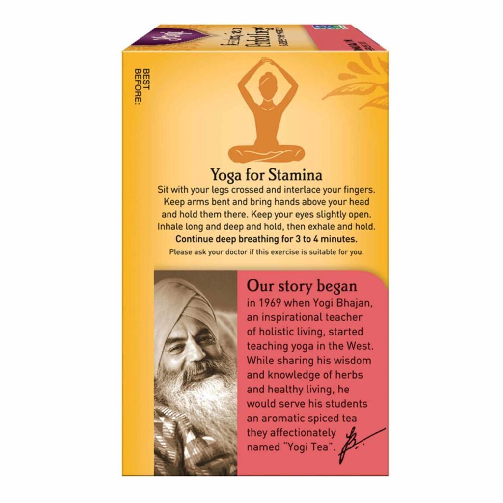 Yogi Tea Chá Energia Perfeita Framboesa Paixão Orgânico - 16 Saquinhos - Imagem 3