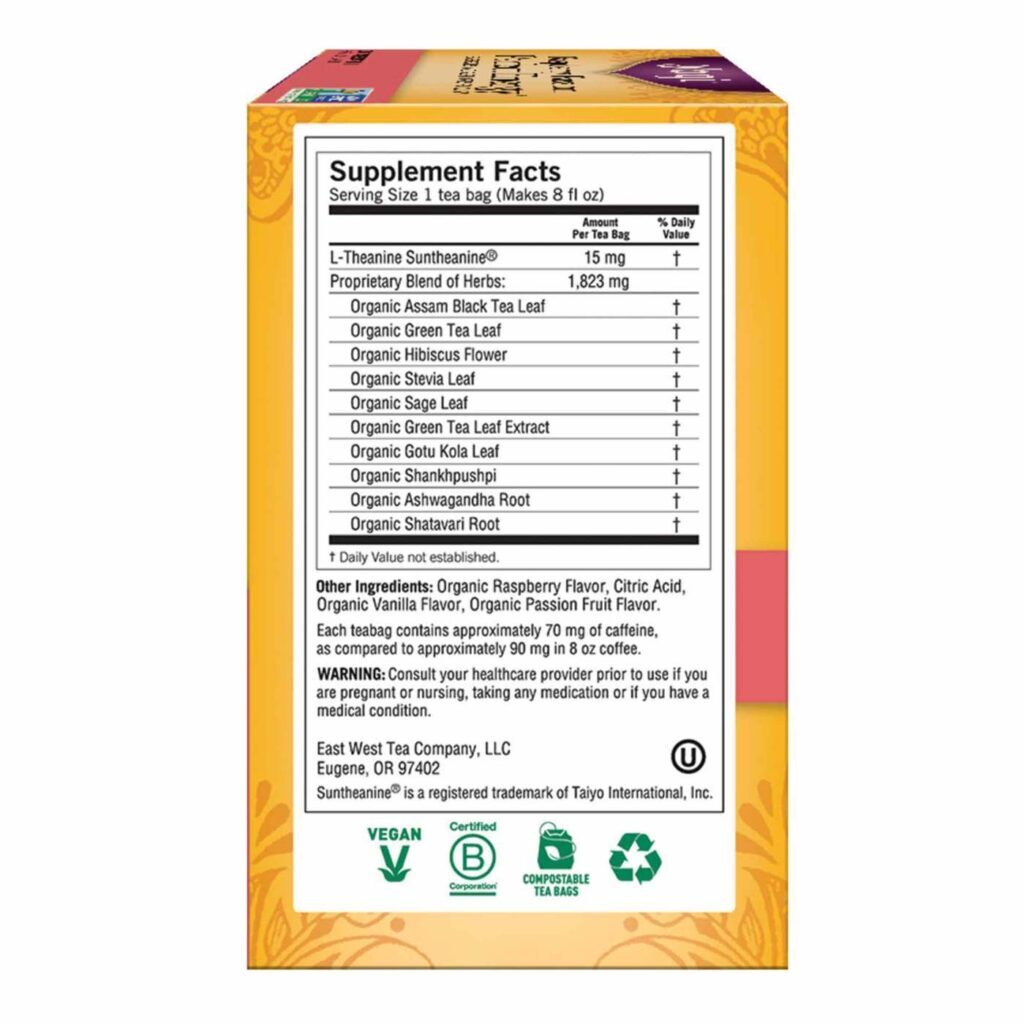 Yogi Tea Chá Energia Perfeita Framboesa Paixão Orgânico - 16 Saquinhos - Imagem 4