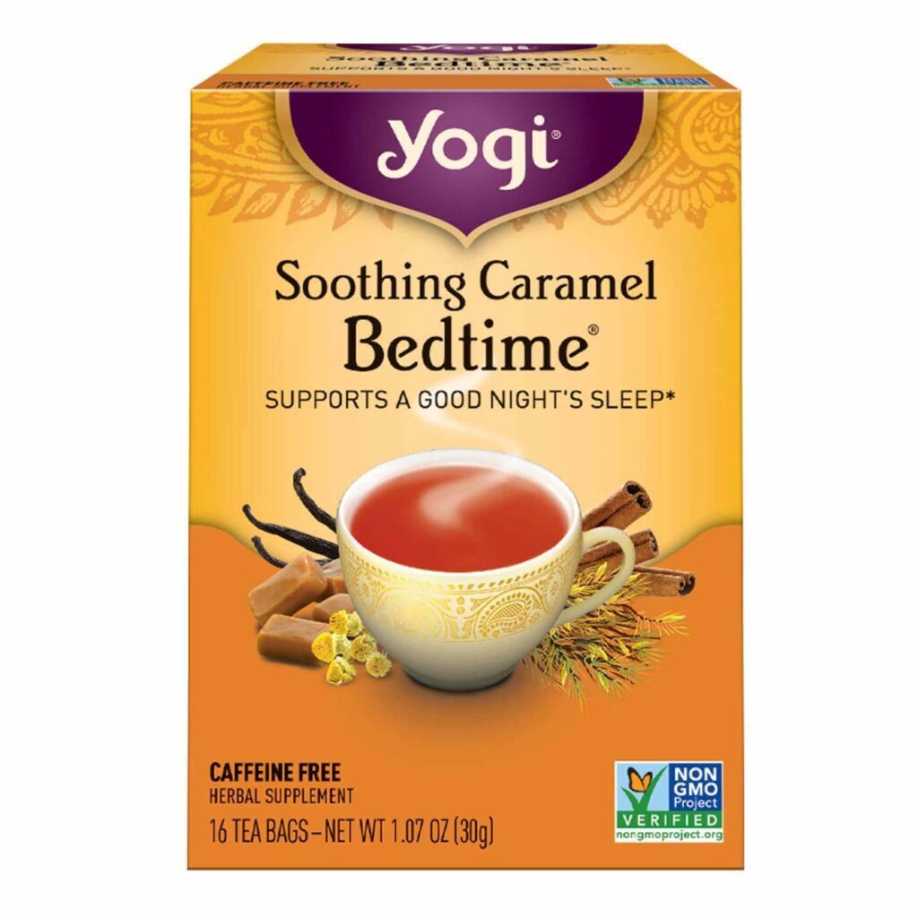 Yogi Tea Orgânico Chá Calmante para Dormir Sabor Caramelo - 16 Sachês
