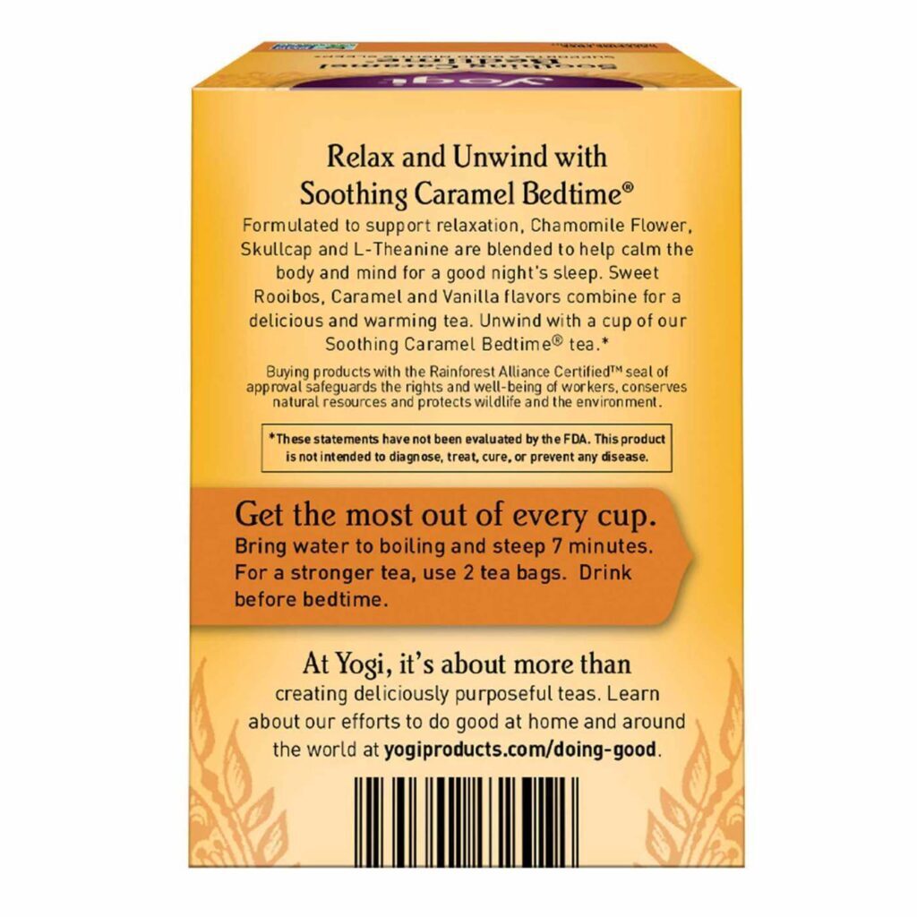 Yogi Tea Orgânico Chá Calmante para Dormir Sabor Caramelo - 16 Sachês - Imagem 2