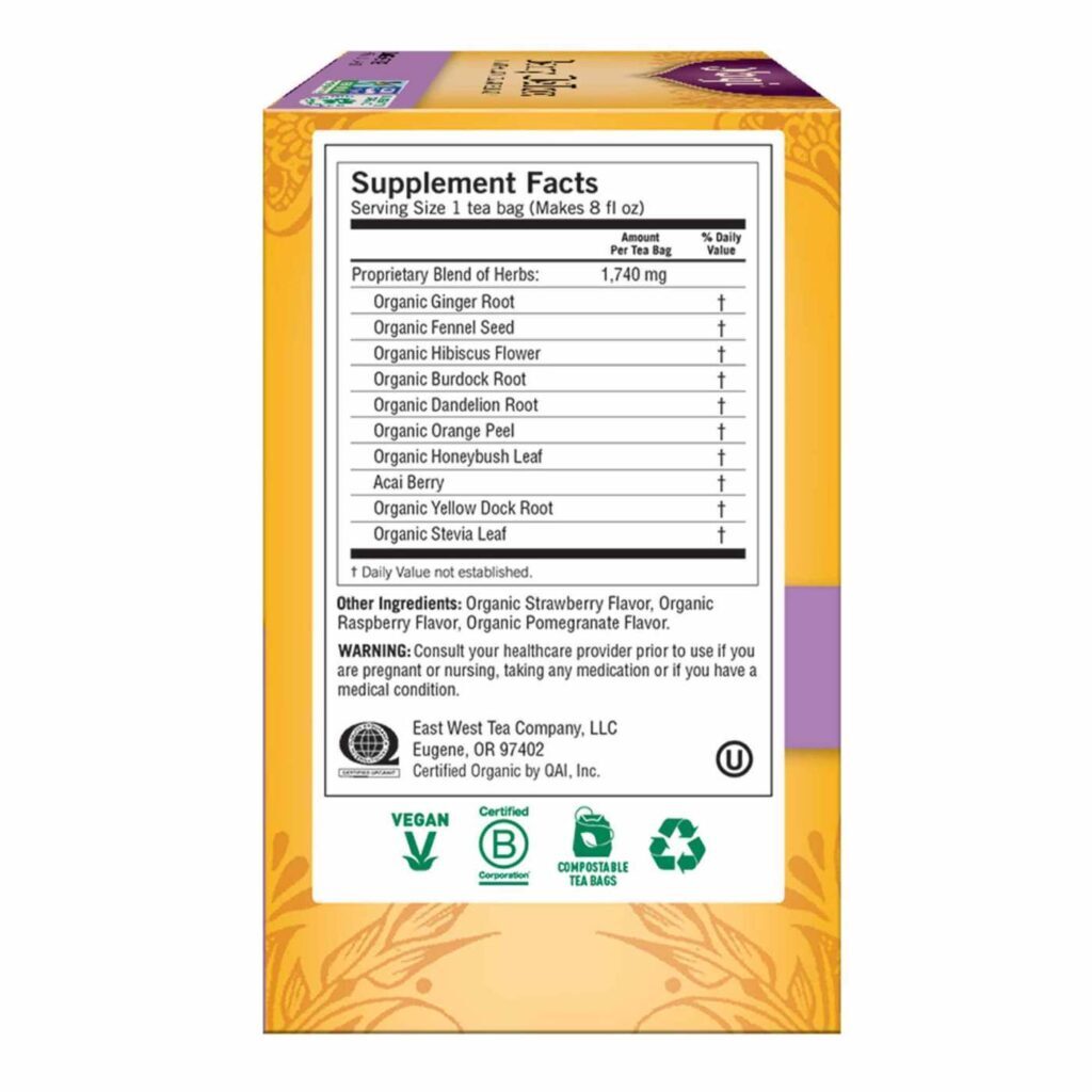 Yogi Tea Chá Orgânico Frutas Vermelhas Detoxtificante - 16 Saquinhos - Imagem 4