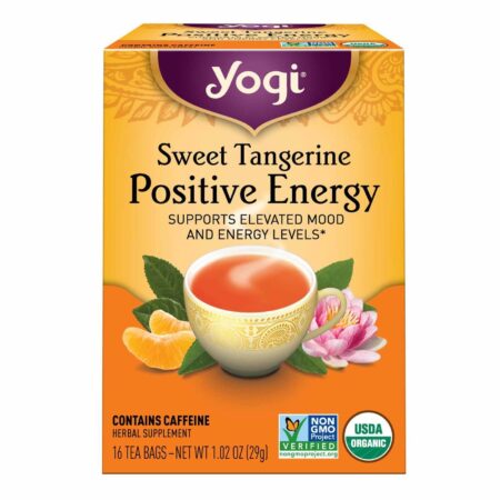 Yogi Tea Organic Teas, Chá Tangerina Doce, Energia Positiva - 16 Saquinhos de Chá