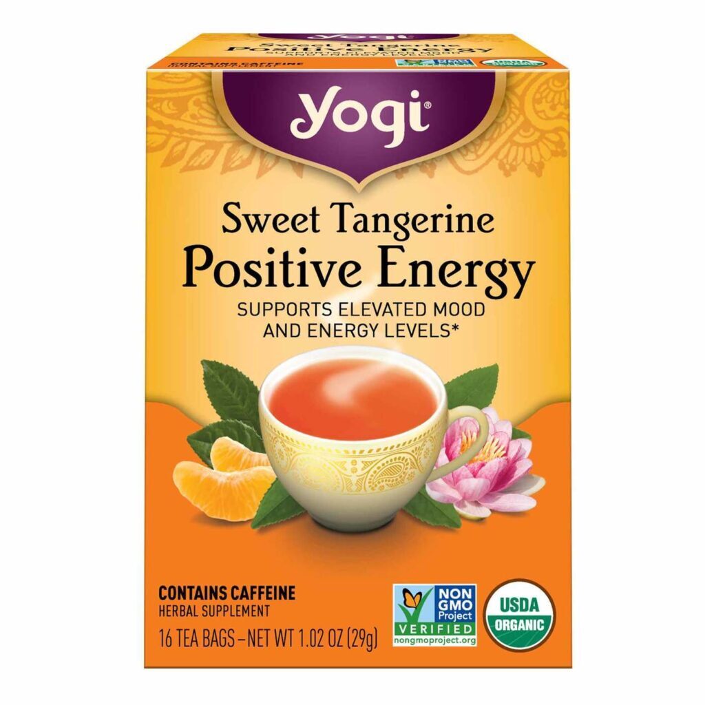 Yogi Tea Chá Tangerina Doce Energia Positiva - 16 Saquinhos Orgânicos