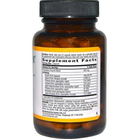 Country Life Maxi-Zyme 60 Cápsulas Vegetarianas: Saúde Digestiva Potencializada no Brasil - Imagem 2