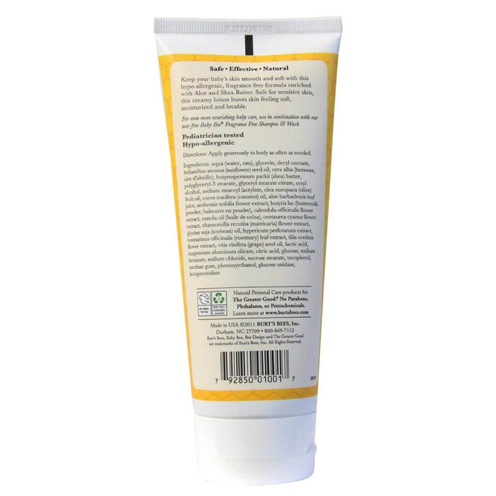 Burt's Bees Loção Nutritiva para Bebê Sem Fragrância 170g - Hidratação Pura para Pele Sensível - Imagem 2