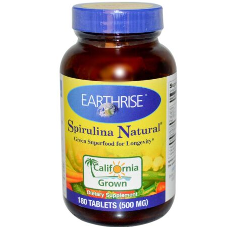 Earthrise, Spirulina Natural® - 180 Tabletes