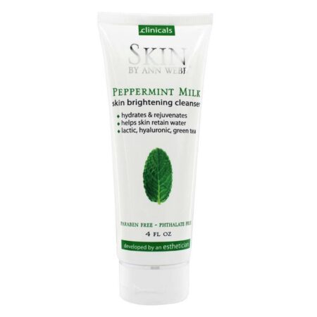 Skin by Ann Webb Hortelã-pimenta Milk Pele Brightening Cleanser Natural 4 oz