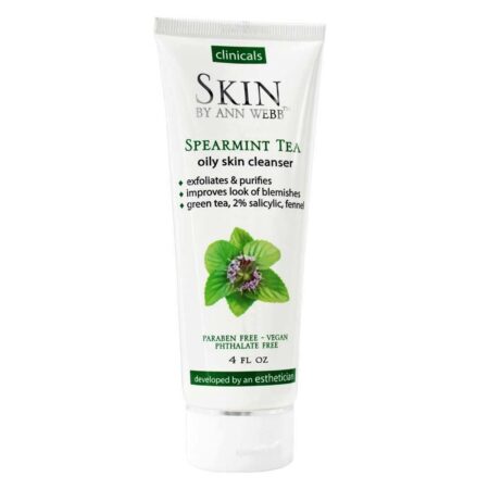 Skin by Ann Webb, Limpeza da Pele Oleosa Com Chá de Hortelã Natural - 120 ml (4 fl oz)