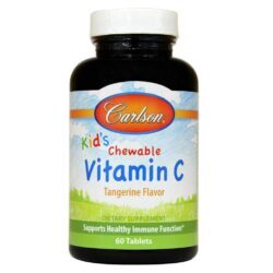 Carlson Labs Vitamina C Infantil Sabor Tangerina - 60 Tabletes Masticáveis