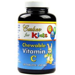 Vitamina C Mastigável Carlson Labs Tangerina 120 Tabletes - Imunidade e Bem-Estar