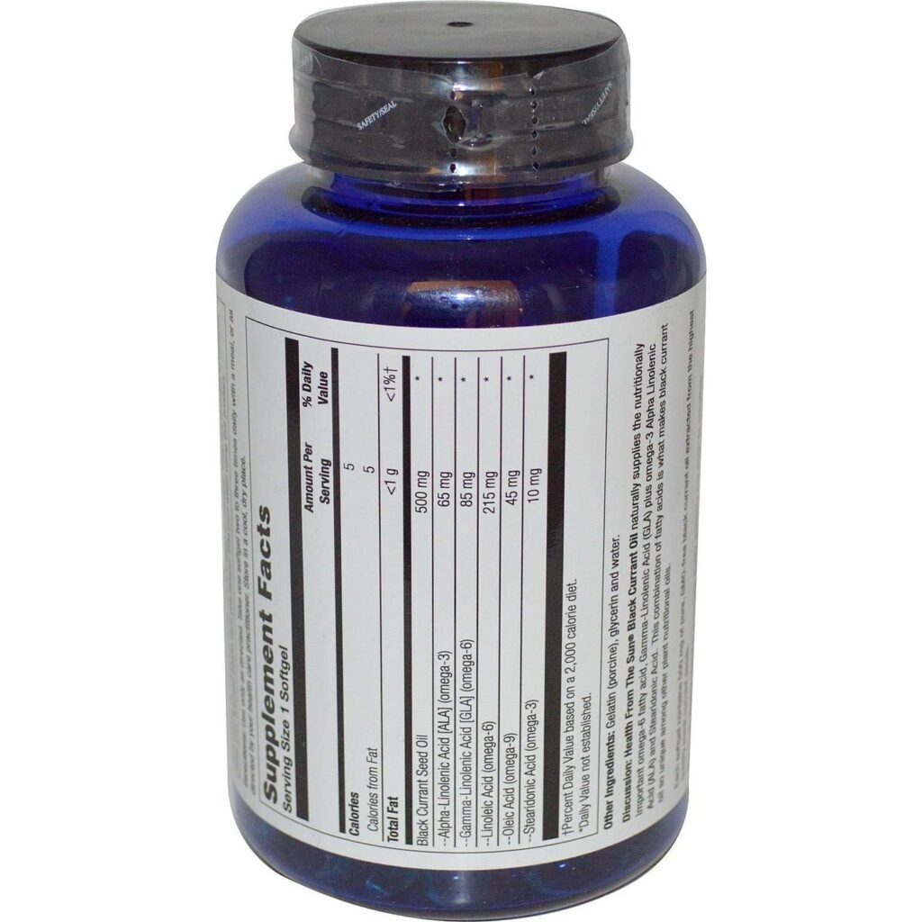 Health From the Sun Óleo de Groselha Preta 500mg: 180 Cápsulas para Saúde Imbatível - Imagem 2