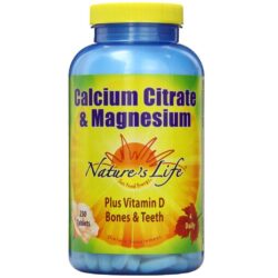 Nature's Life Citrato de Cálcio e Magnésio 250 Comprimidos: Essencial para Ossos Fortes e Bem-Estar Geral