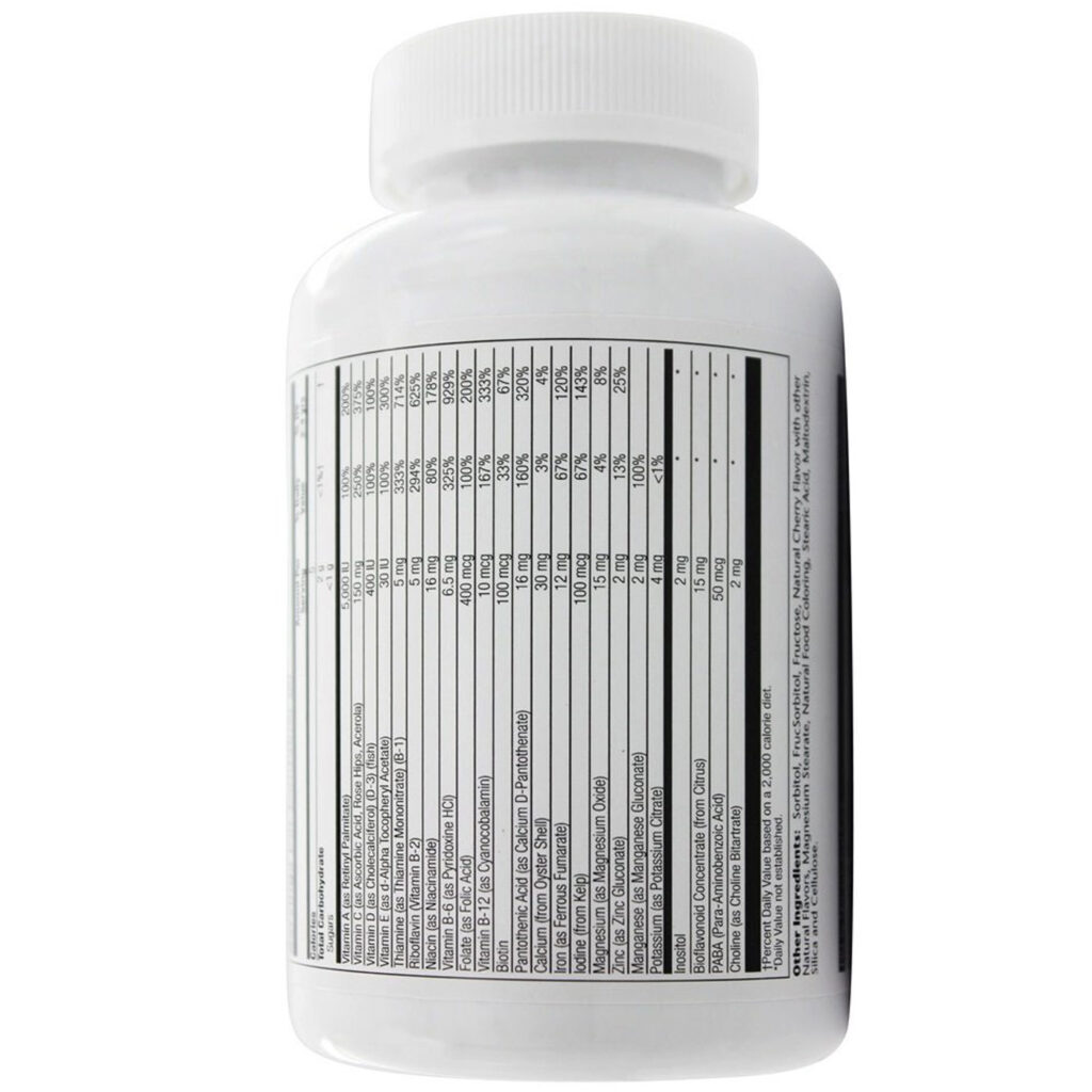 Solaray Multivitamínico Infantil Mastigável Sabor Cereja - 120 Unidades - Imagem 3