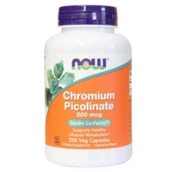Policonato de Cromo 200 mcg Now Foods: Otimize Seu Bem-Estar Metabólico - 250 Cápsulas