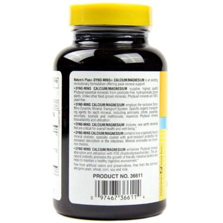 Nature’s Plus Dyno-Mins Cálcio e Magnésio – 90 Tabletes Essenciais — foto 3 Nature’s Plus Dyno-Mins Cálcio e Magnésio – 90 Tabletes Essenciais — foto 3