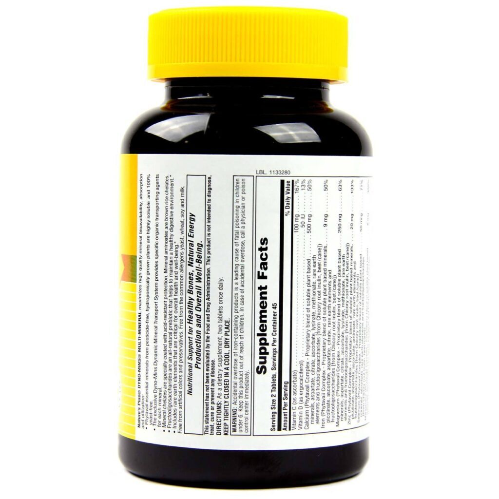 Nature's Plus Dyno-Mins Multimineral 90 Comprimidos: Essenciais para a Saúde no Brasil - Imagem 2