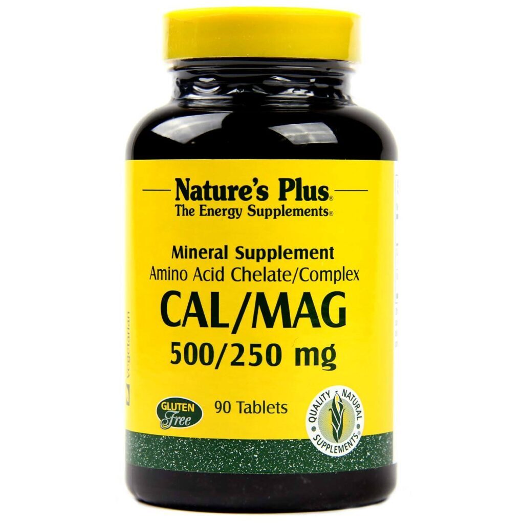 Nature's Plus Cal / Mag 500/250 mg - 90 Tabletes: Cálcio e Magnésio Essenciais para Sua Saúde Óssea e Bem-Estar