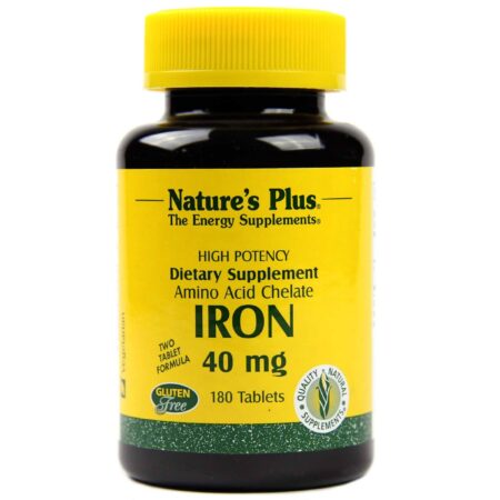 Nature's Plus, Ferro 40 mg - 180 Tabletes