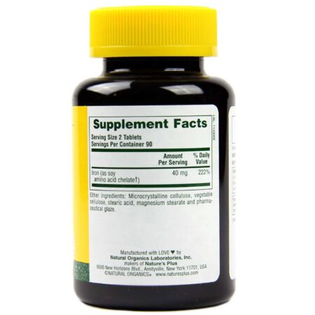 Nature's Plus, Ferro 40 mg - 180 Tabletes - Image 2