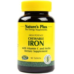 Nature's Plus Ferro com Vitamina C & Ervas - 90 Tabletes: Energia e Vitalidade para o Dia a Dia
