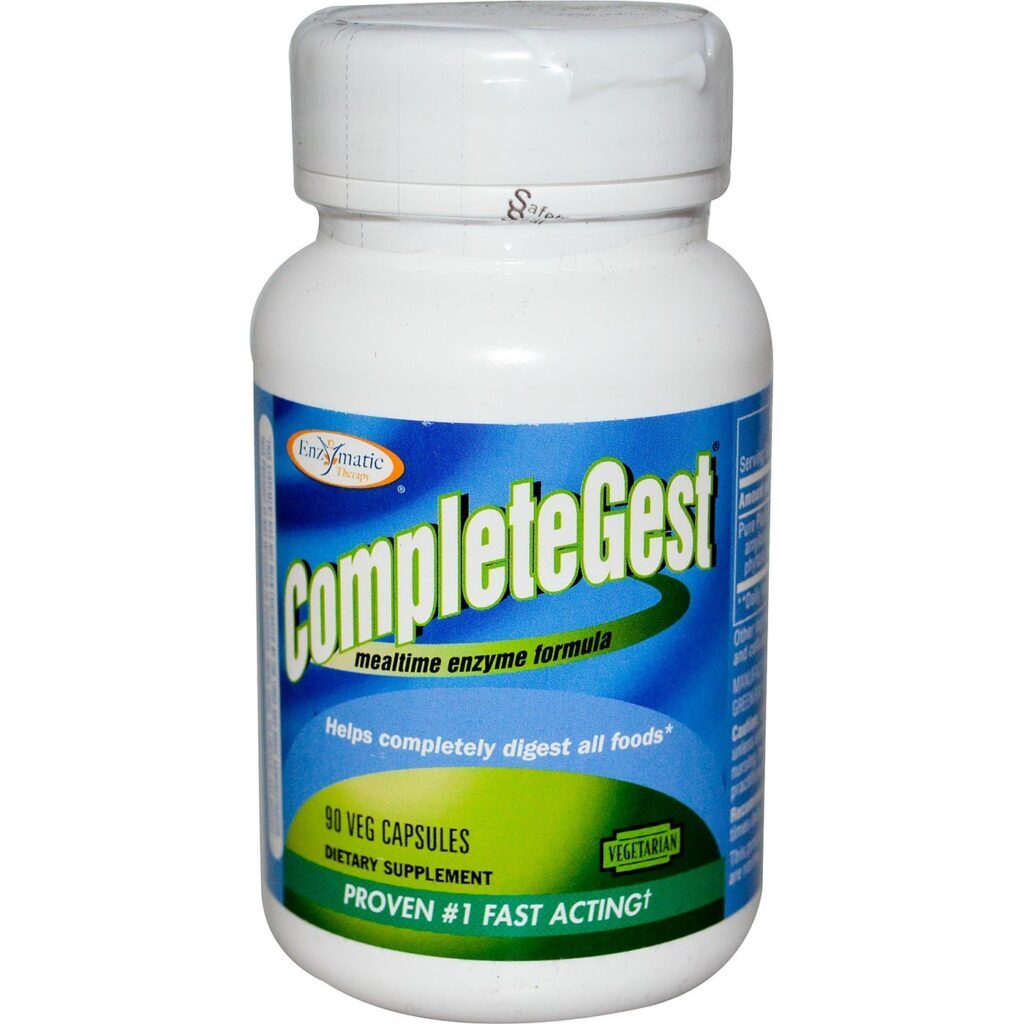 CompleteGest® Enzymatic Therapy: Suporte Digestivo Avançado com 90 Cápsulas Vegetarianas