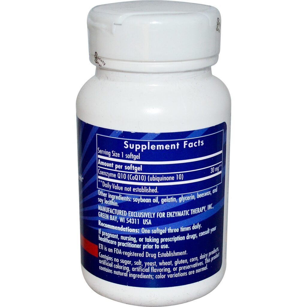 Enzymatic Therapy CoQ10 30 mg 60 Cápsulas: Energia Celular e Antioxidante Potente - Imagem 2