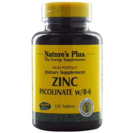 Nature's Plus, Picolinato de Zinco com B6 - 120 Tabletes