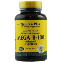 Nature's Plus Mega B-100: Complexo de Vitaminas B Essenciais para Energia e Bem-Estar - 90 Tabletes