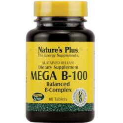 Nature's Plus Mega B-100 - 60 Tabletes: Potência Máxima de Vitaminas do Complexo B para o Brasil