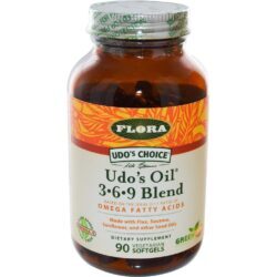 Flora, Óleo de Udo® Mistura 3-6-9 - 90 Cápsulas em Gel Vegetarianas: Saúde Essencial para o Corpo