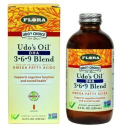 Flora, Óleo de Udo® DHA - 250 ml: Pureza Vegana para Sua Saúde Cognitiva e Ocular